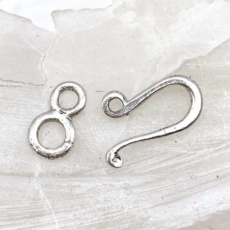 Antique Silver Hook and Eye Clasp