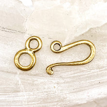 Load image into Gallery viewer, Antique Gold Hook and Eye Clasp
