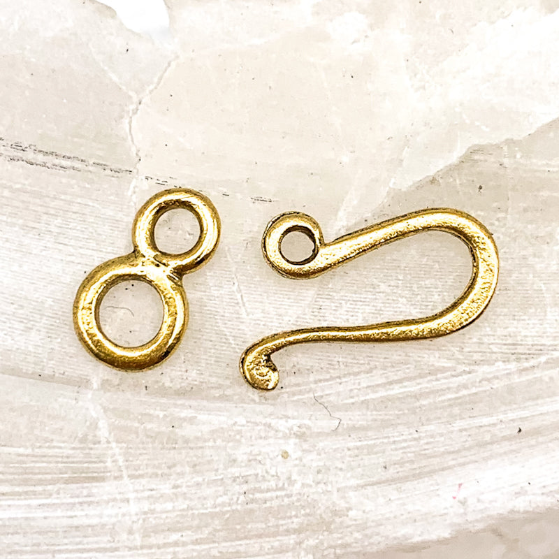 Antique Gold Hook and Eye Clasp