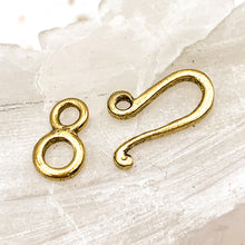 Load image into Gallery viewer, Antique Gold Hook and Eye Clasp
