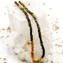 Load image into Gallery viewer, Bumblebee Jasper 3mm Cube Gemstone Strand
