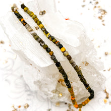 Load image into Gallery viewer, Bumblebee Jasper 3mm Cube Gemstone Strand
