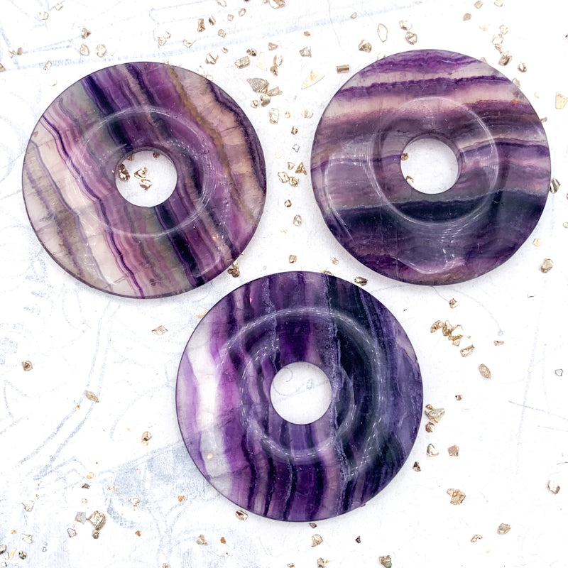 Fluorite Donut Focal Pendant