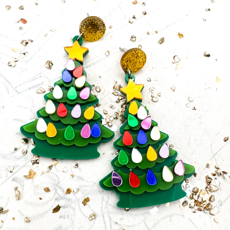 Lights on the Tree Earring Pair