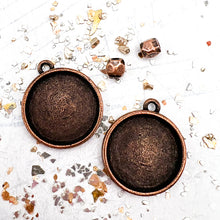 Load image into Gallery viewer, Antique Copper Bezel Earring Kit

