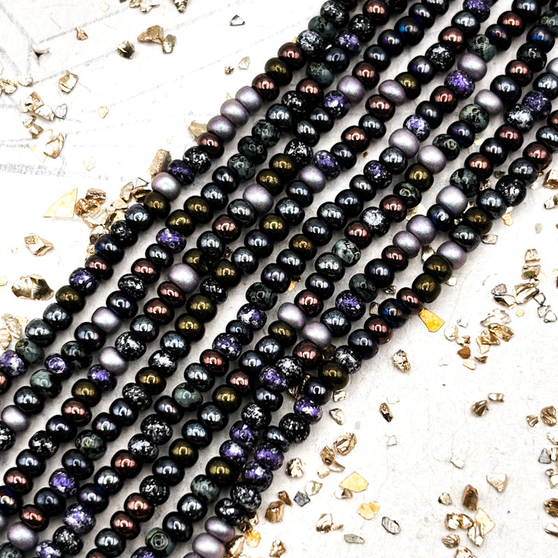 6/0 Aged Void Picasso Seed Bead Strand