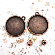 Load image into Gallery viewer, Antique Copper Bezel Earring Kit
