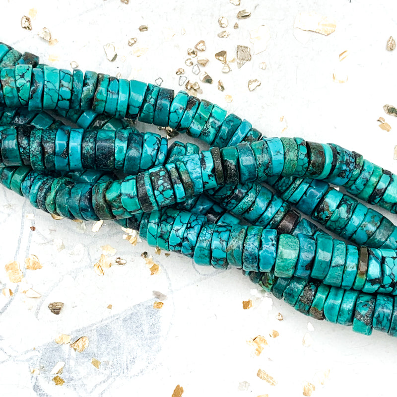 6-8mm Turquoise Heishi Strand