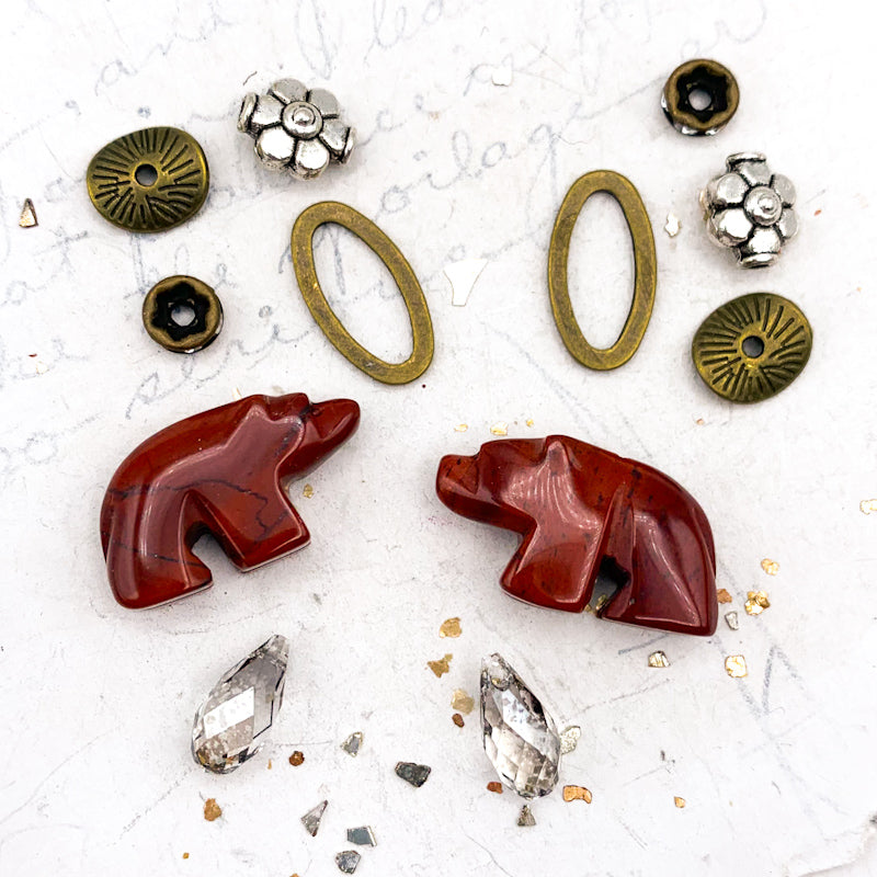 Rustic Red Bear Earring Kit