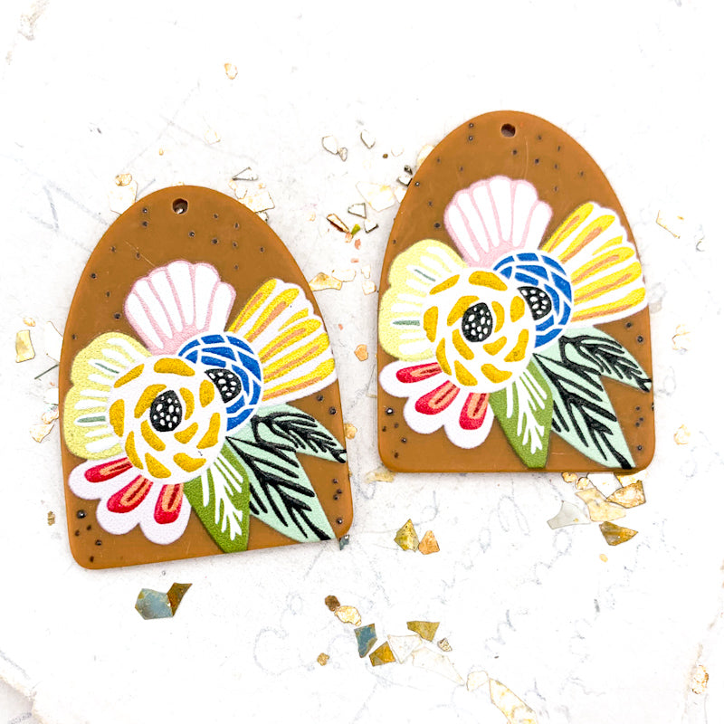 Bouquet Acrylic Earring Pair