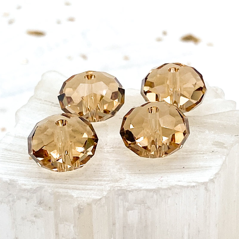 Light Colorado Topaz Premium Austrian Crystal Briolette Bead Set - 4pcs