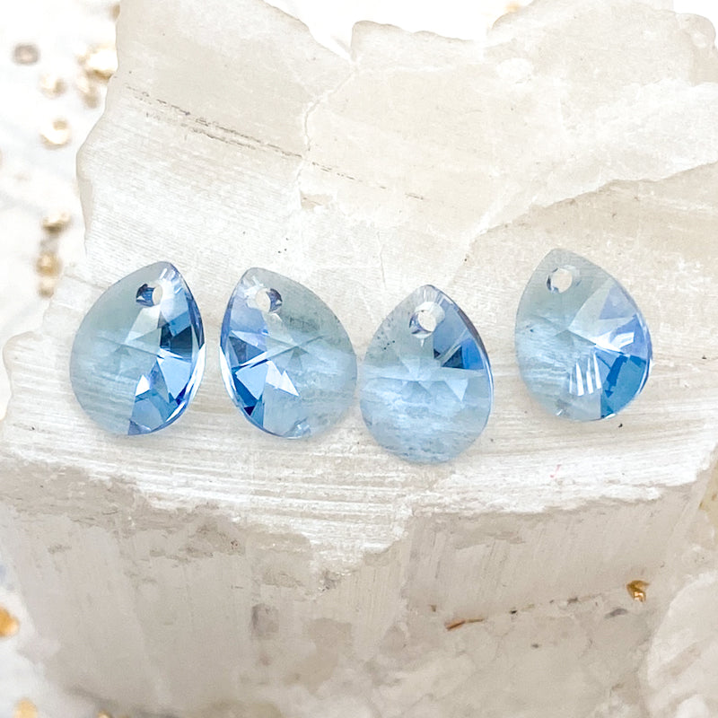 Doorbuster - 10mm Aquamarine Premium Austrian Crystal Pear Drop Set - 4pcs