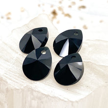 Load image into Gallery viewer, Doorbuster - 12mm Jet Premium Austrian Crystal Pear Drop Set - 4pcs
