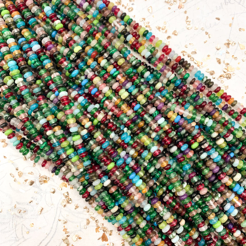 Multi-Colored Tiny Heishi Bead Strand