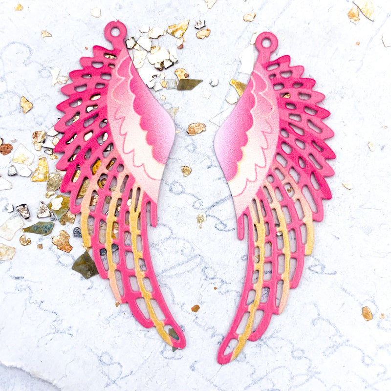 Pretty in Pink Filigree Wing Pair