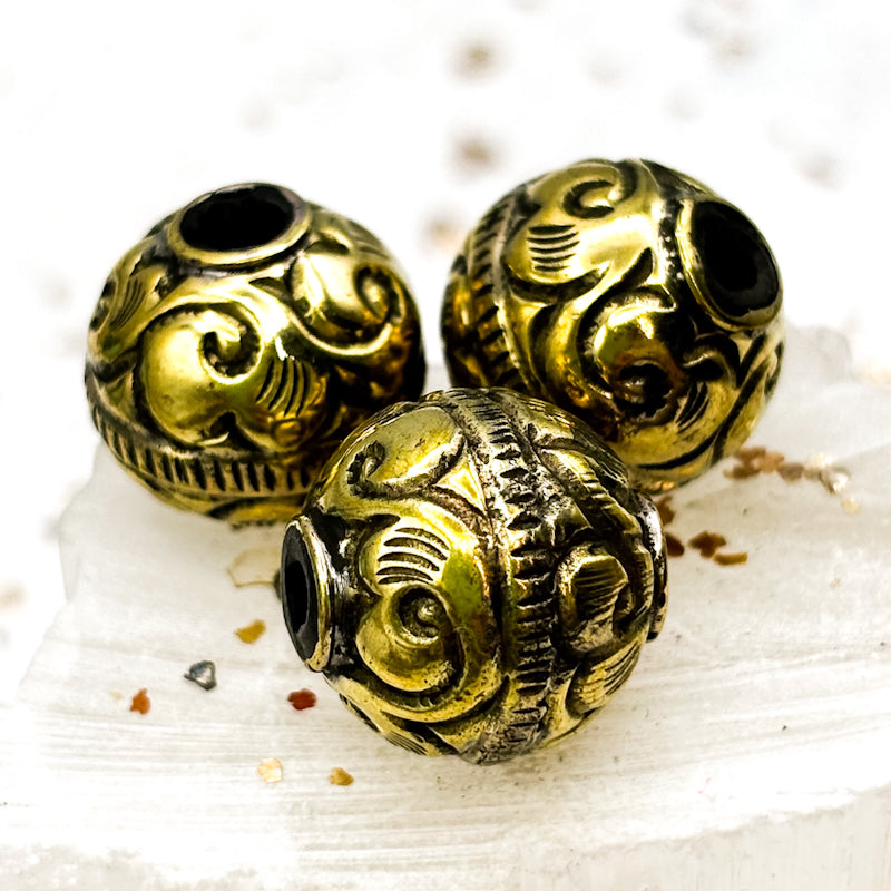 Fancy Round Nepal Focal Bead