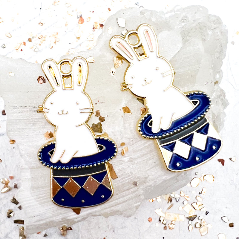 Pull a Rabbit Out of Your Hat Charm Pair