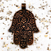 Load image into Gallery viewer, Hamsa Hand Nepal Pendant
