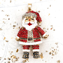 Load image into Gallery viewer, Jolly Old Saint Nick Rhinestone Santa Pendant
