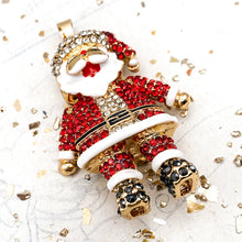 Load image into Gallery viewer, Jolly Old Saint Nick Rhinestone Santa Pendant
