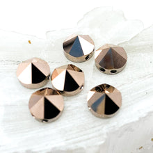 Load image into Gallery viewer, 7.5mm Rose Gold 2-Hole Round Premium Crystal Spike Set - 6 Pcs
