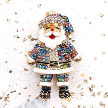 Load image into Gallery viewer, Glamorous Old Saint Nick Rhinestone Santa Pendant
