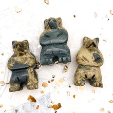 Load image into Gallery viewer, Vintage Carved Gemstone Baby Bear Focal Bead
