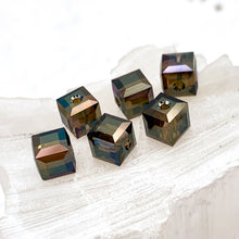 Load image into Gallery viewer, 6mm Bronze Shade Premium Austrian Crystal Cube Beads - 6pcs
