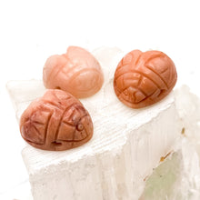 Load image into Gallery viewer, Day 20 - Peach Aventurine Ladybug Stone Focal Bead
