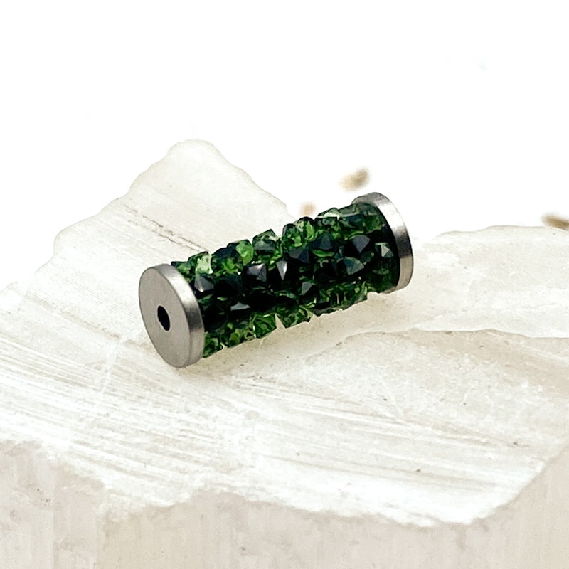 Day 24 - Canes Angel Bead Emerald Premium Austrian Crystal Fine Rocks Tube Bead