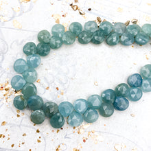 Load image into Gallery viewer, Aquamarine Gemstone Teardrop Bead Strand
