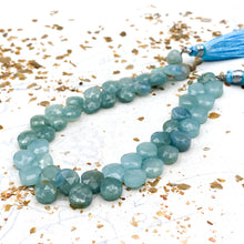 Load image into Gallery viewer, Aquamarine Gemstone Teardrop Bead Strand
