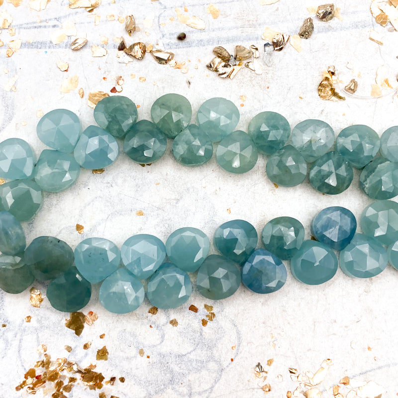 Aquamarine Gemstone Teardrop Bead Strand