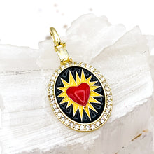 Load image into Gallery viewer, Radiating Love Heart Charm
