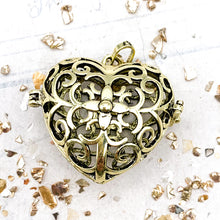 Load image into Gallery viewer, Golden Heart Cage Pendant
