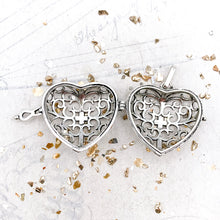 Load image into Gallery viewer, Silver Heart Cage Pendant
