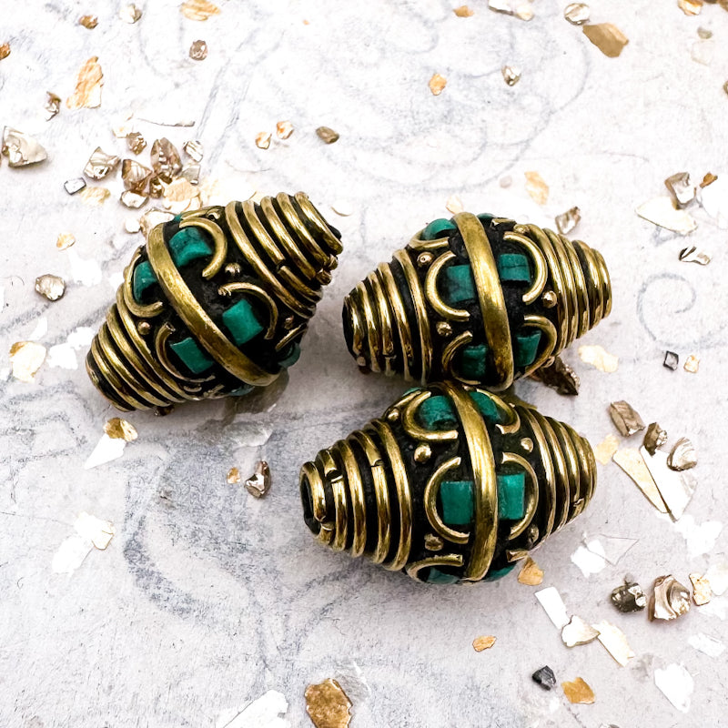 Nepal Brass Focal Bead