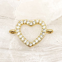 Load image into Gallery viewer, Rhinestone Heart Link
