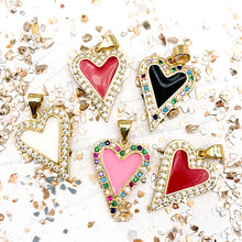 Load image into Gallery viewer, Last Call - Sparkling Heart Charm
