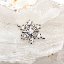 Load image into Gallery viewer, Silver Rhinestone Snowflake Link
