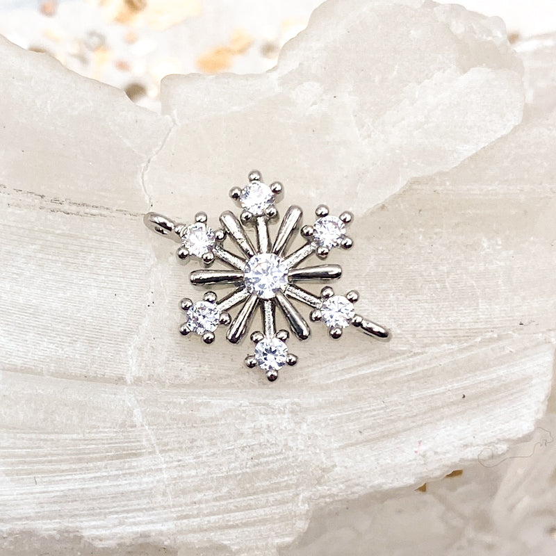 Silver Rhinestone Snowflake Link