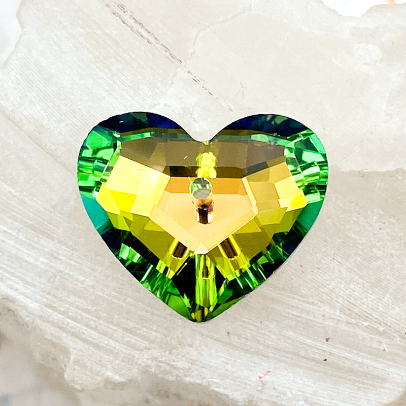 Love Bug Crystal Heart Charm