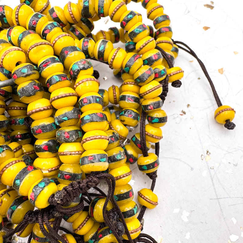 Yellow Mala Nepal Bracelet