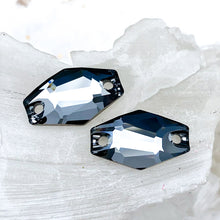 Load image into Gallery viewer, 18mm Satin Hexagon Premium Crystal Link Pair
