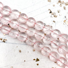 Load image into Gallery viewer, Rose Quartz Faceted Round Gemstone Bead Strand
