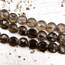 Load image into Gallery viewer, Smoky Quartz Faceted Round Gemstone Bead Strand
