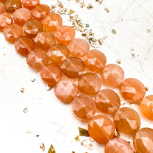 Load image into Gallery viewer, Sunstone Faceted Round Gemstone Bead Strand
