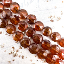 Load image into Gallery viewer, Red Hessonite Faceted Round Gemstone Bead Strand
