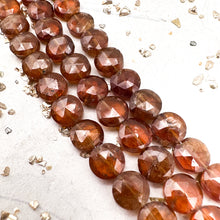 Load image into Gallery viewer, Red Hessonite Faceted Round Gemstone Bead Strand
