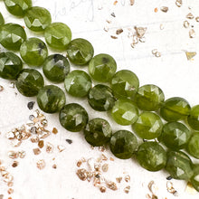 Load image into Gallery viewer, Vesuvianite Faceted Round Gemstone Bead Strand
